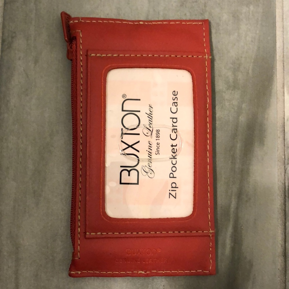 Button Zip Pocket Card Case